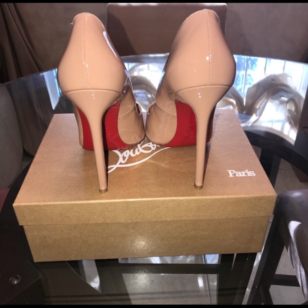 Christian Louboutin Pigalle 120 Nude Patent calf